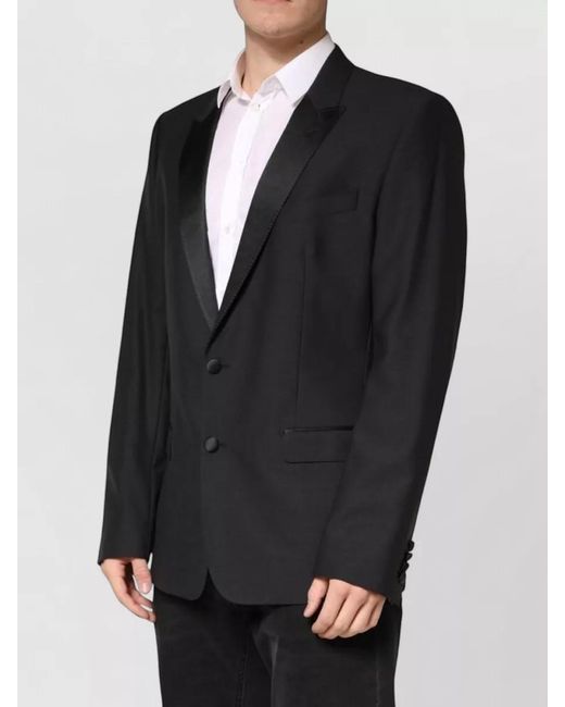 Dolce & Gabbana Black Single-Breasted Blazer for men