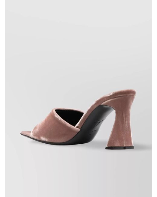 Giuseppe Zanotti Brown Velvet Mule Sandals