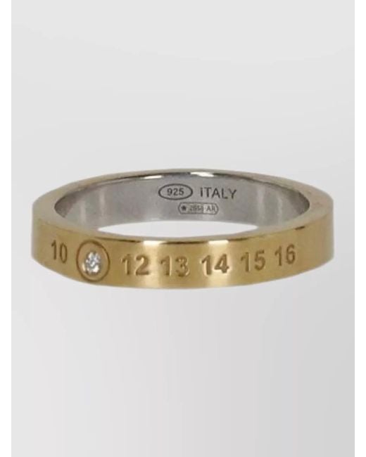 Maison Margiela Gray Ring Two Tone Synthetic Diamond