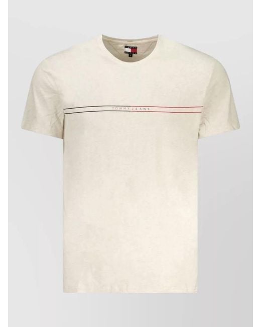 Tommy Hilfiger Natural Striped Cotton Short-Sleeve T-Shirt for men