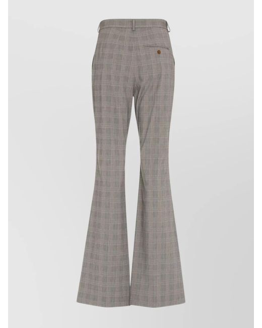 Vivienne Westwood Gray Checked Straight Trousers