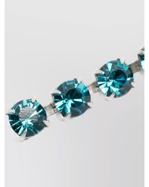 Forte_forte Blue Crystal Stud Earrings Modern Design