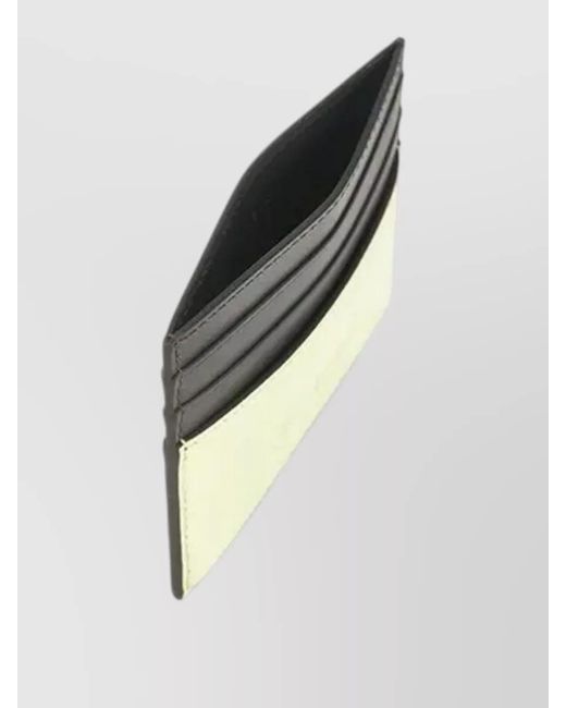 Givenchy Gray Padded Leather Two Tone Card Holder for men