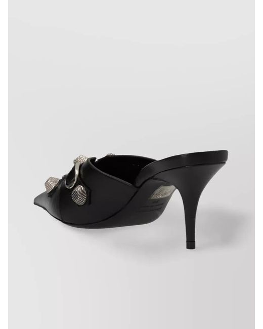 Balenciaga Black Leather Mules