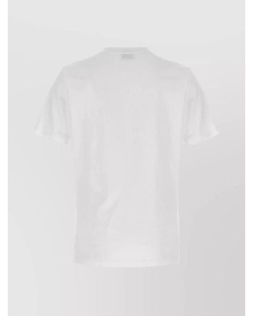 Moschino White Printed Cotton T-Shirt for men
