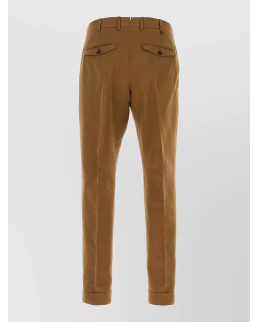PT Torino Natural Linen Blend Trousers Belt Loops Pleats for men