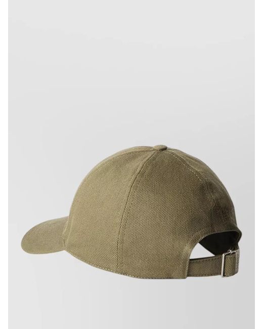 Saint Laurent Natural Cassandre Curved Brim Five Panel Cap for men