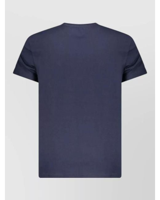 Tommy Hilfiger Blue Cotton Short-Sleeve Crew-Neck T-Shirt for men