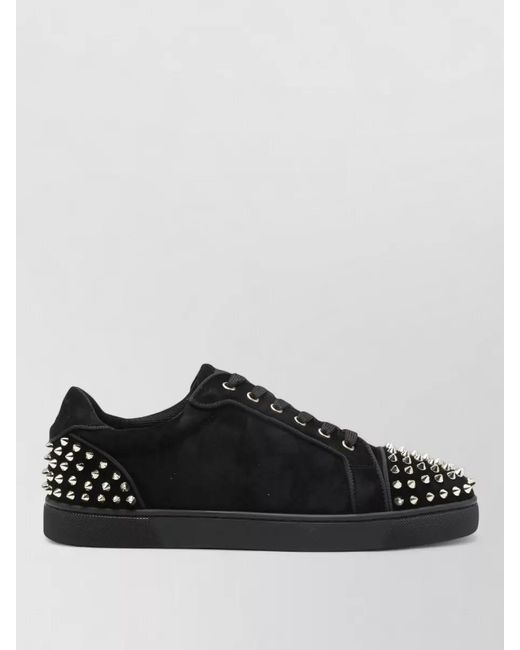 Christian Louboutin Black Seavaste 2 Suede Leather Sneakers for men