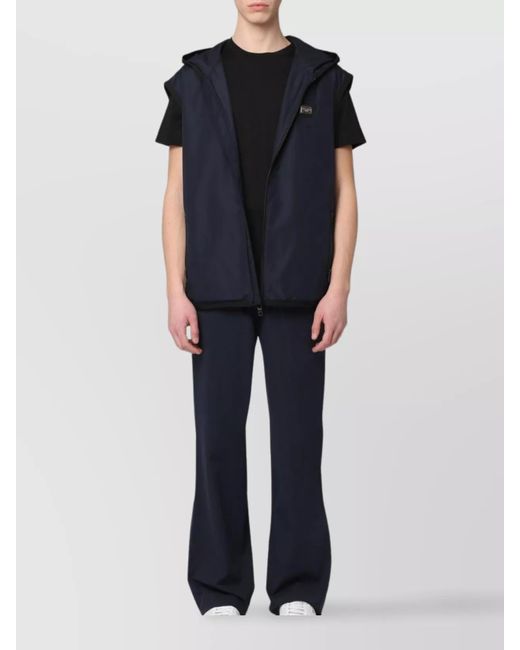 Dolce & Gabbana Blue Hooded Jacket for men