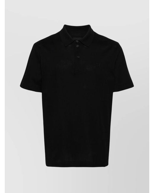 Givenchy Black Cotton Piqué Short-Sleeve Polo Shirt for men