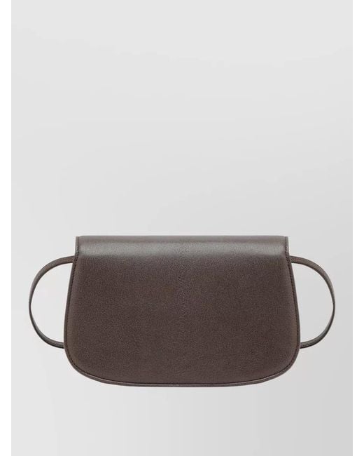 Gucci Brown Smooth Texture Wallet Top Handle Design