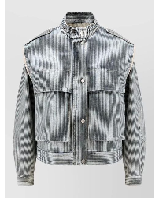 Isabel Marant Gray Cotton Twill Oversized Jacket
