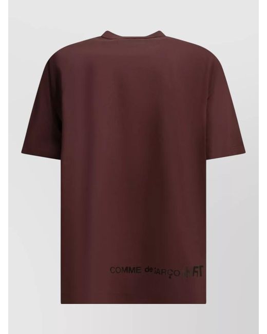 Comme des Garçons Red Reversed Logo Print T-Shirt for men