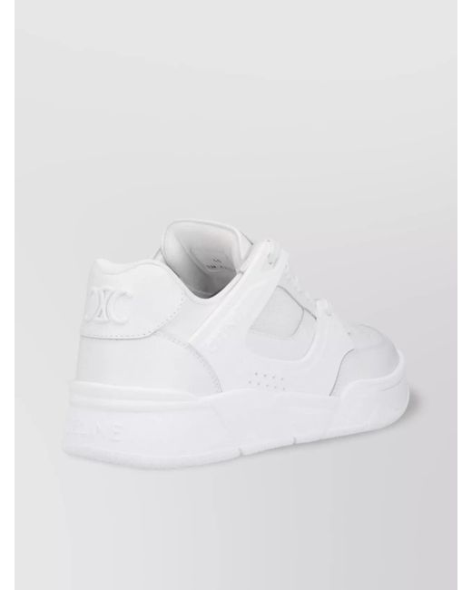 Céline White Leather Low-Top Sneakers for men