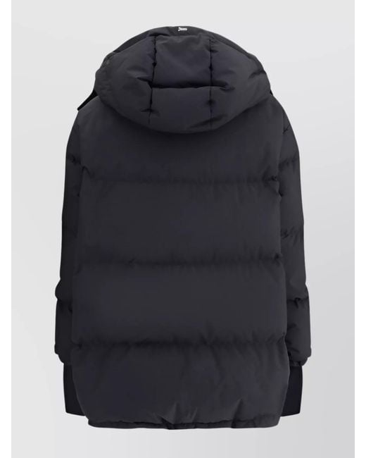 Herno Blue Down Hooded Quilted Puffer Jacket