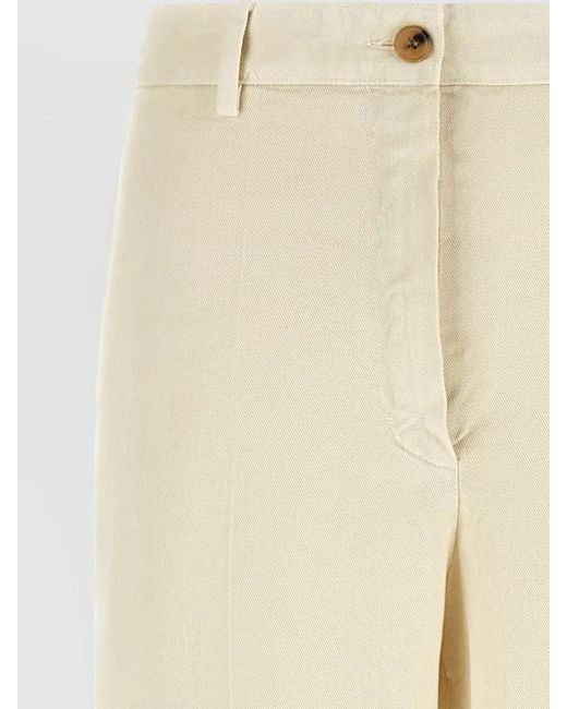 Dries Van Noten Natural Pilar Trousers Tailored Cut Belt Loops
