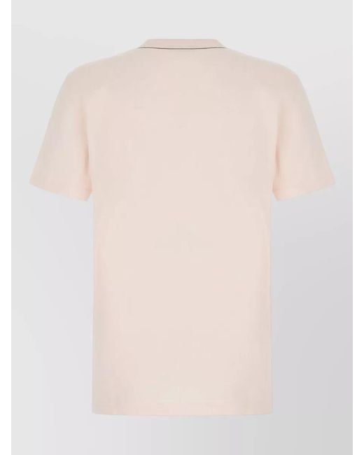 Dolce & Gabbana Natural Cotton Crew Neck Short Sleeve T Shirt for men