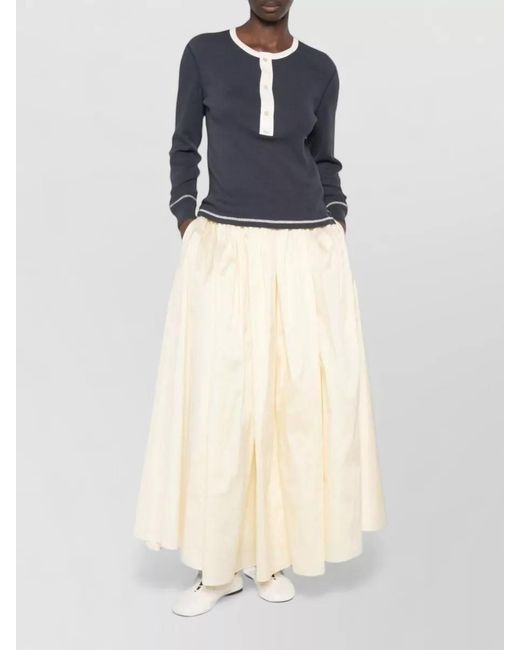 Chloé Blue Cotton Crew-Neck Cardigan