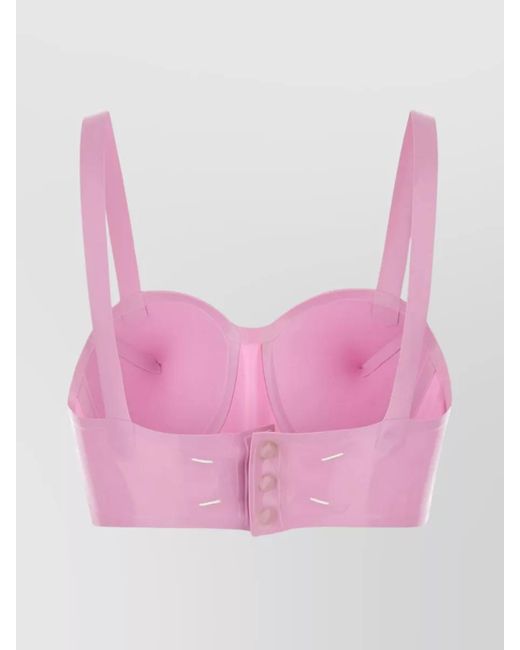 Maison Margiela Pink Sweetheart Crop Bustier