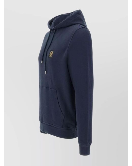 Belstaff Blue Cotton Hoodie for men
