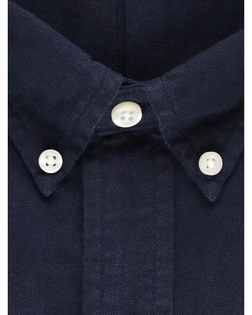 Ralph Lauren Blue Button-Down Collar Shirt for men