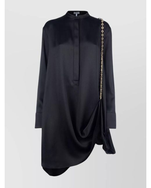 Loewe Blue Silk Mini Dress