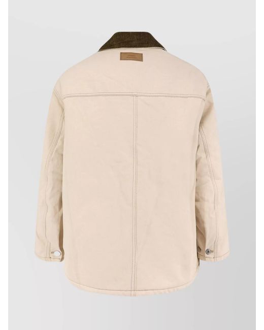 AMI Natural Padded Denim Jacket for men