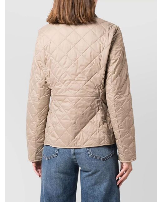 Barbour Natural Quilted Fitted Jacket