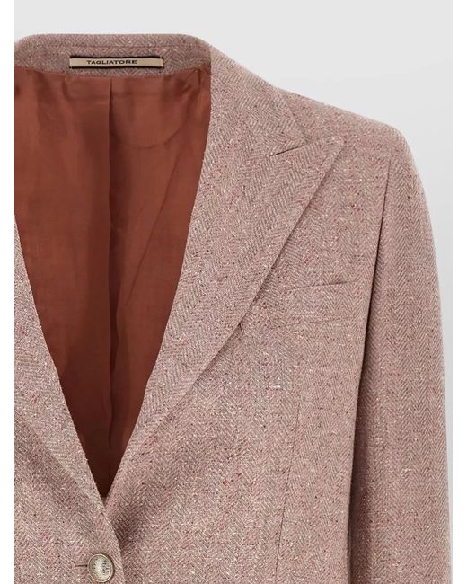 Tagliatore Brown Bertha Blazer Tailored Jacket Notch Lapel