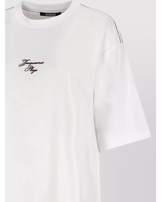 Jacquemus White Cotton Oversized Short-Sleeve T-Shirt for men