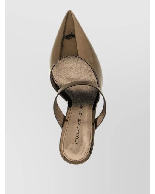 Stuart Weitzman Multicolor Power Mule Sandals Pointed Toe Stiletto Straps