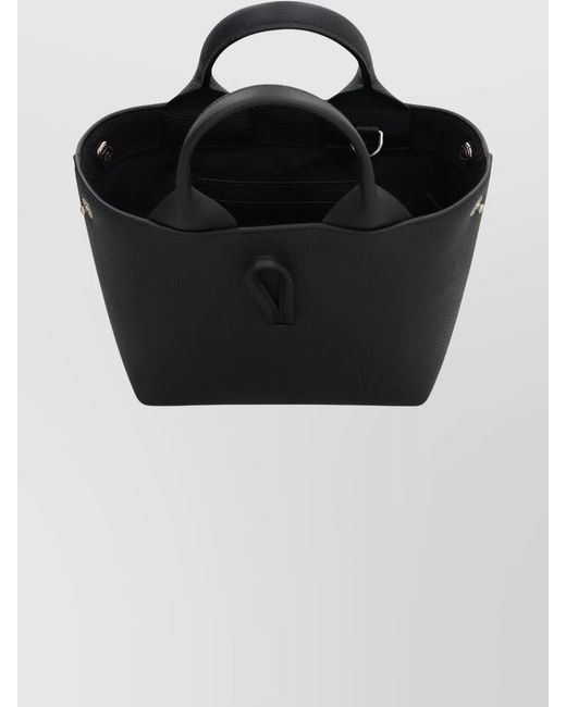 Longchamp Black Small Leather Shoulder Bag