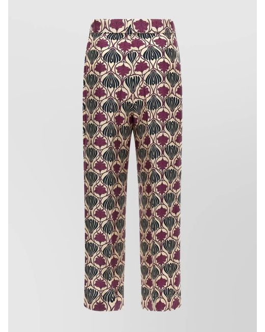 Max Mara White Silk Wide-Leg Trousers