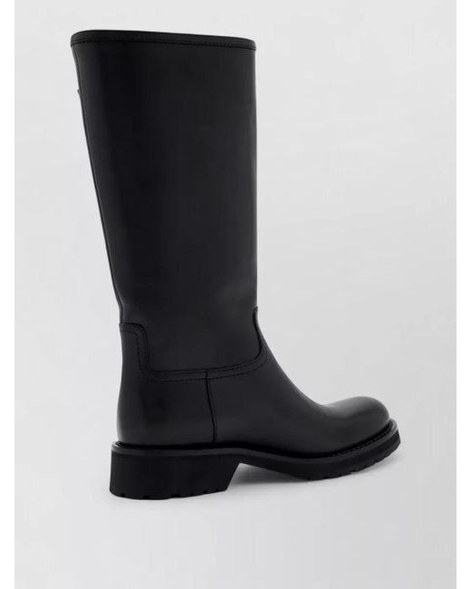 Gucci Black Kate Boot Block Heel Buckle Knee