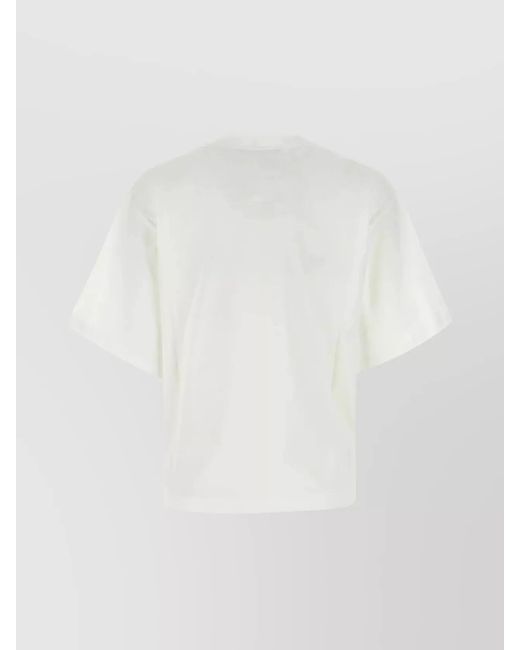 Dolce & Gabbana White Cotton Logo Print T-Shirt