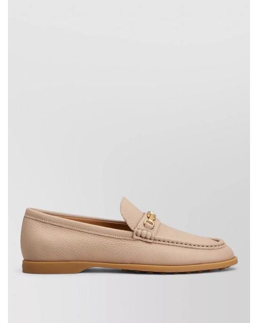 Tod's Natural Leather Loafers