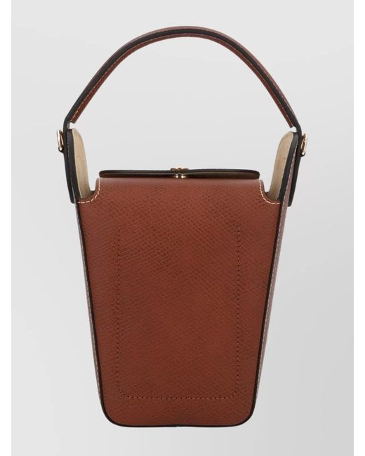 Longchamp Brown Leather Crossbody Bag