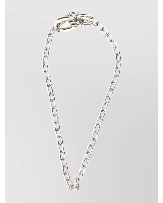 Rabanne White Brass Pendant Necklace