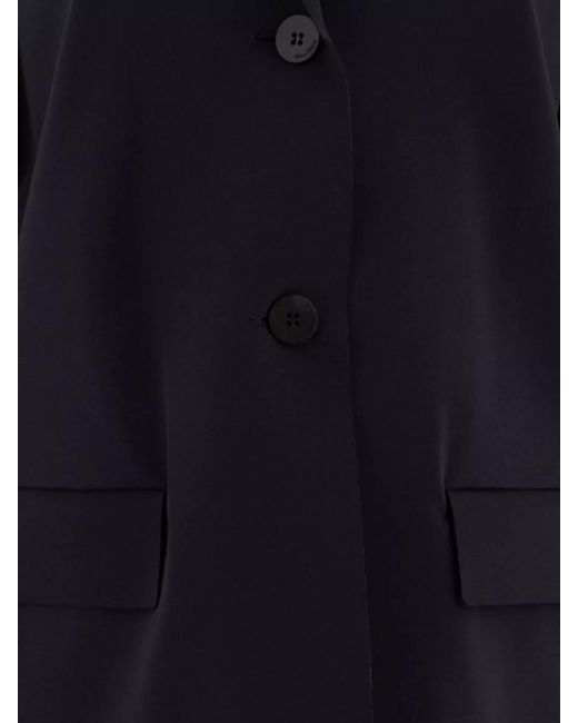 Max Mara Blue Single-Breasted Jersey Blazer