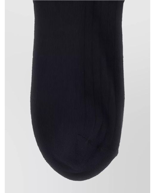 Thom Browne Black Ribbed Striped Socks for men