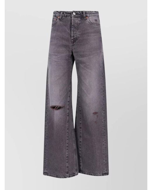 Our Legacy Gray Wide-Leg Trousers