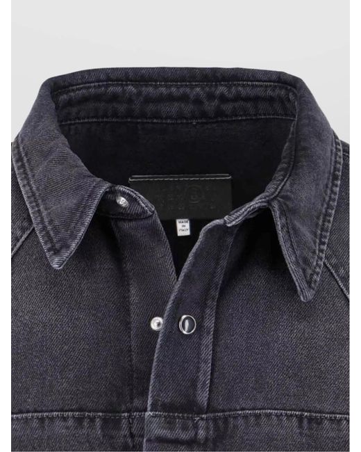 MM6 by Maison Margiela Blue Cotton Shirt for men