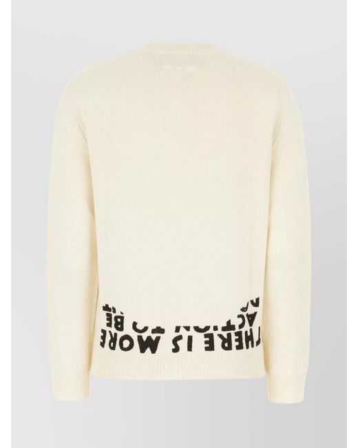 MM6 by Maison Margiela Natural V-Neck Knitwear