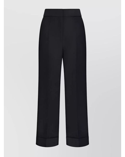 Valentino Blue Tailored Wool Trousers For Versatile Looks