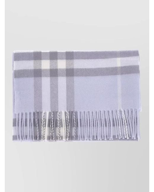Burberry Blue Embroidered Cashmere Scarf