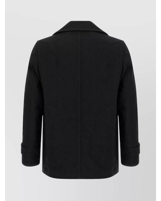 Comme des Garçons Black Double-Breasted Peacoat for men