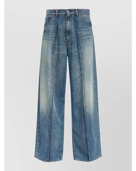 MM6 by Maison Margiela Blue Denim Wide-Leg Jeans for men