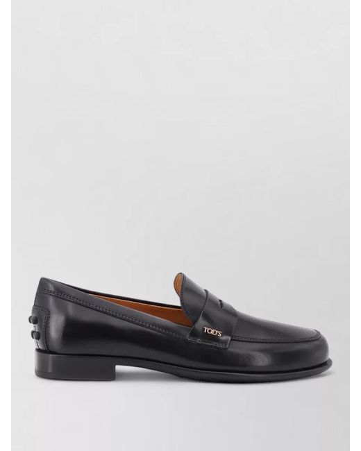 Tod's Gray Leather Loafers
