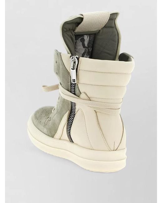 Rick Owens Multicolor Leather Geobasket Boots